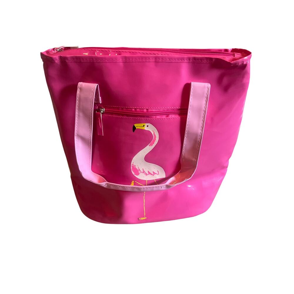 Pink‎ Cooler Bag / Tote with Flamingo. Great for summer gathering